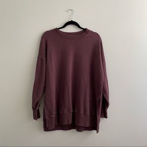 aerie maroon desert sweater